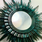 Black Sunburst Wall Mirror