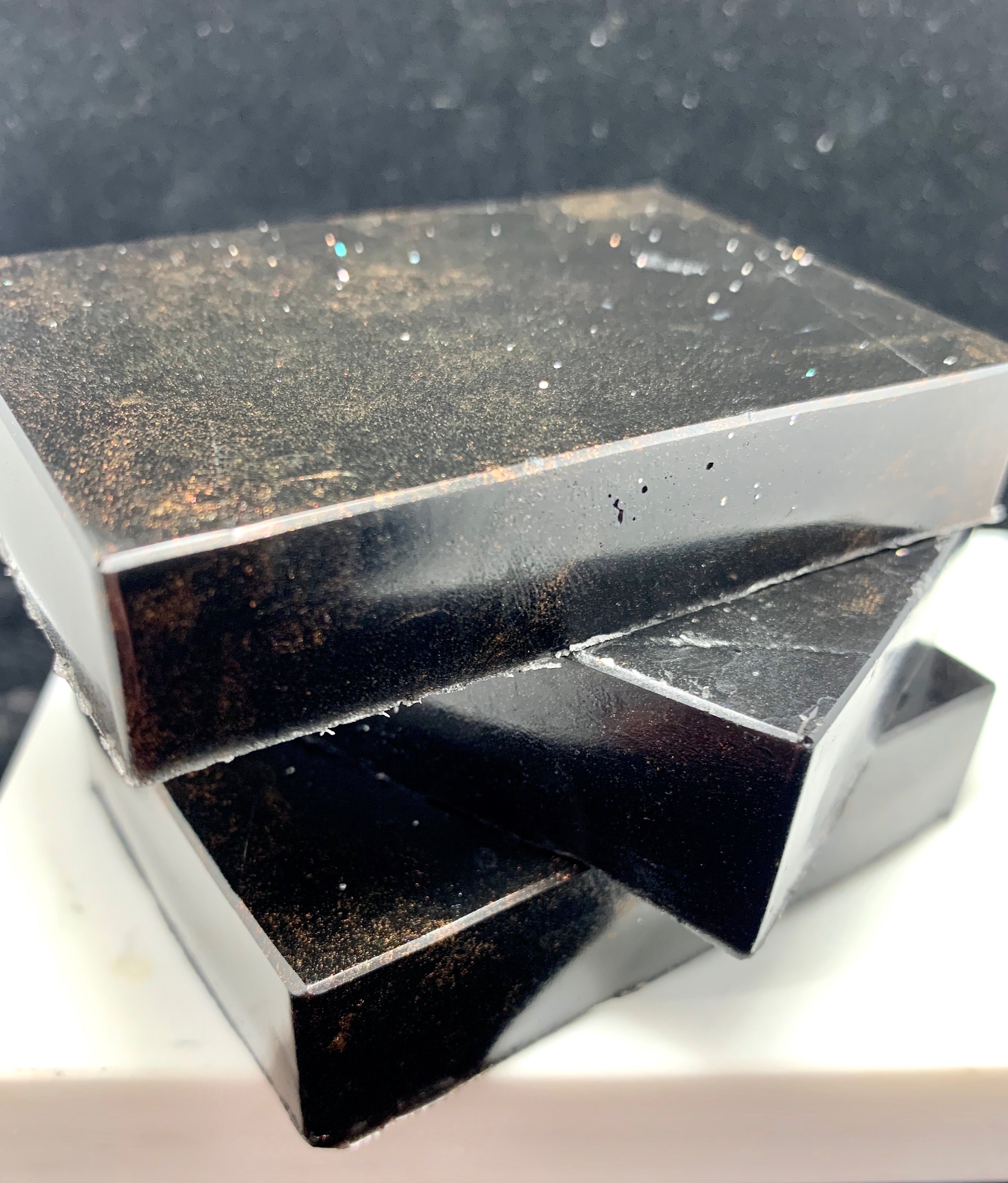 Sleek simple gorgeous black activated charcoal soap
