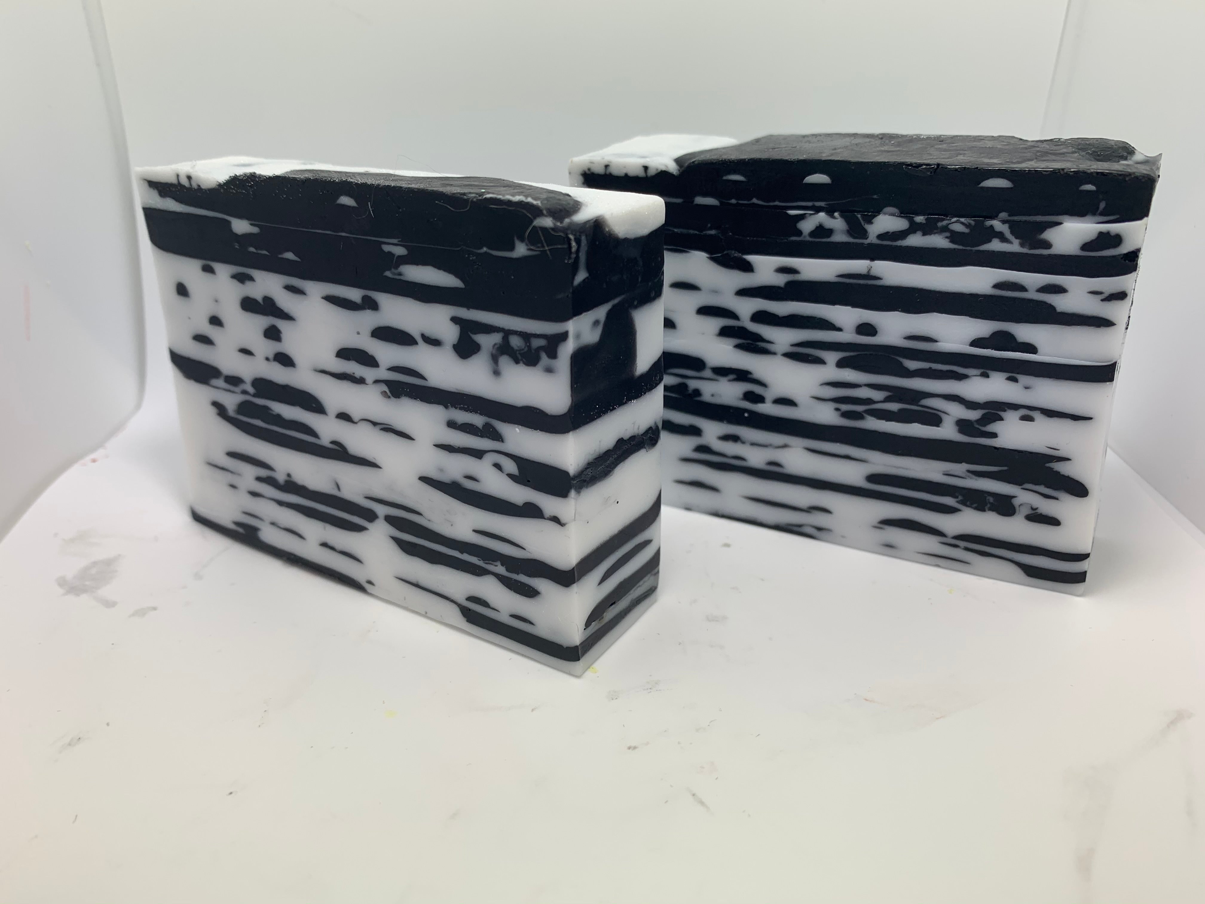 Black and white handmade soap!