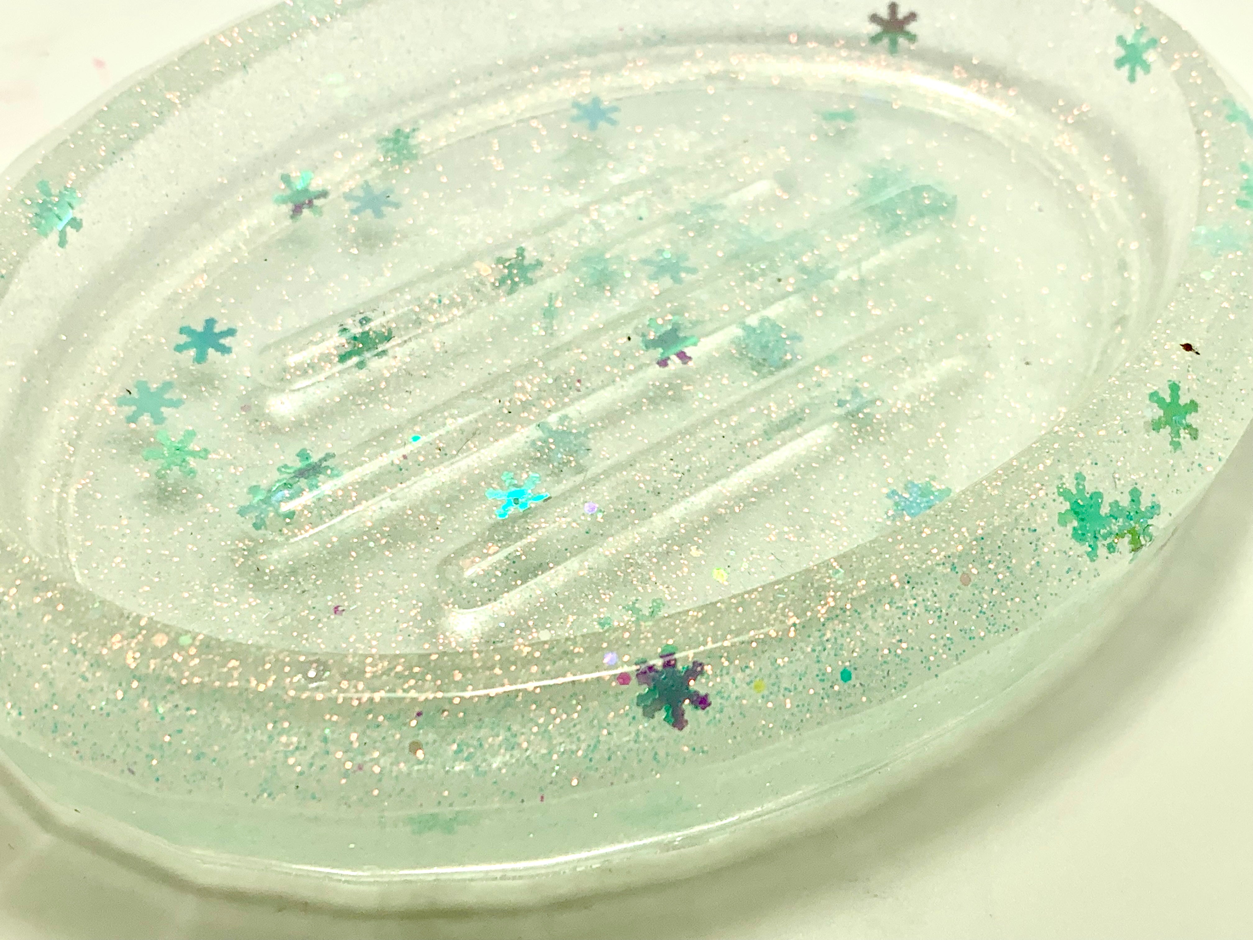 Opalescent Snowflakes Soap Dish